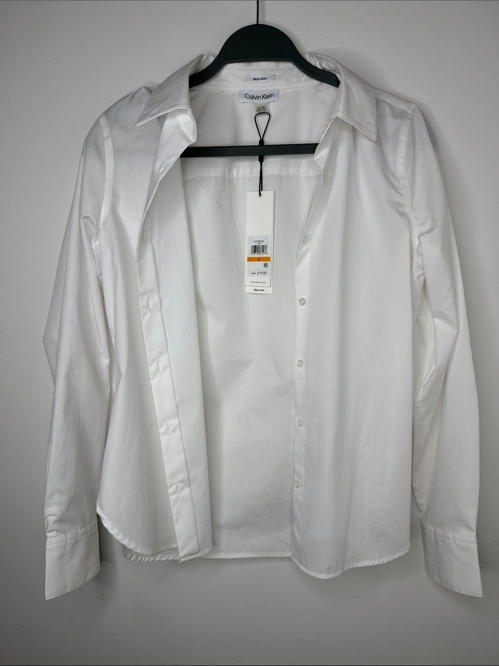 Calvin Klein White Poplin Button Shirt • Women • size S *New